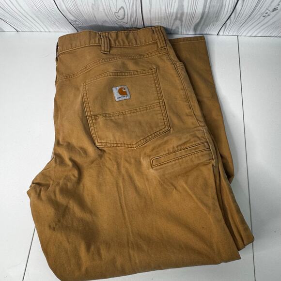 Carhartt Mens Relaxed Fit Twill Utility Work Pants Men 40x30 Khaki Brown - Picture 1 of 7